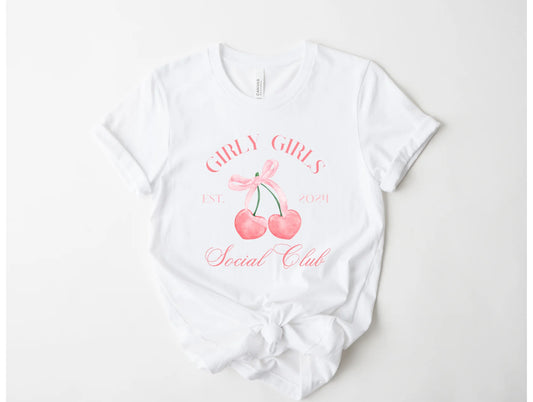 Girly Girls Social Club Cherry Tee Graphic Tee