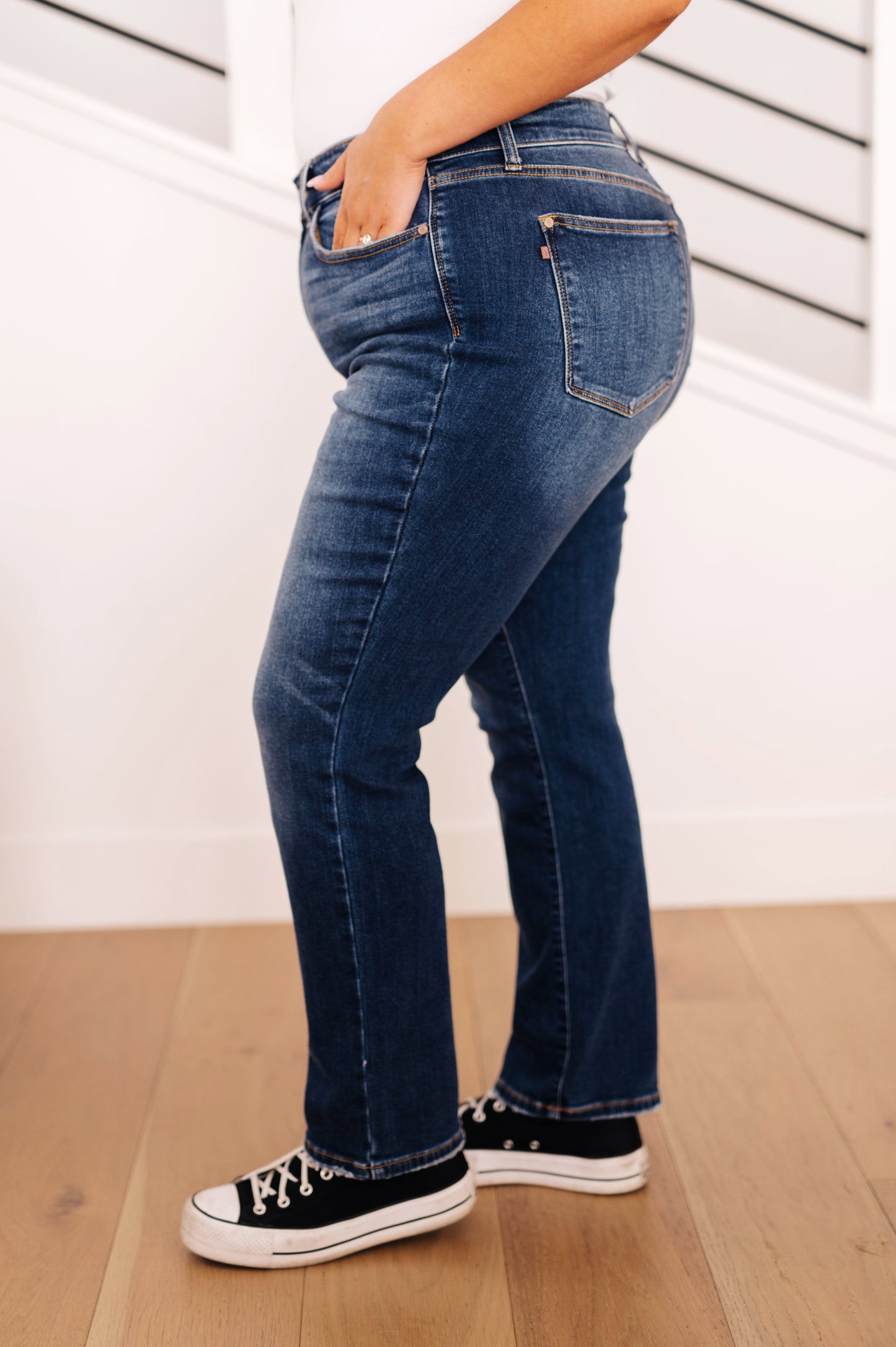 Judy Blue High Waist Thermal Straight Jeans