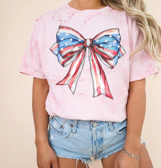 Patriotic Bow Graphic Tee - 2 colors