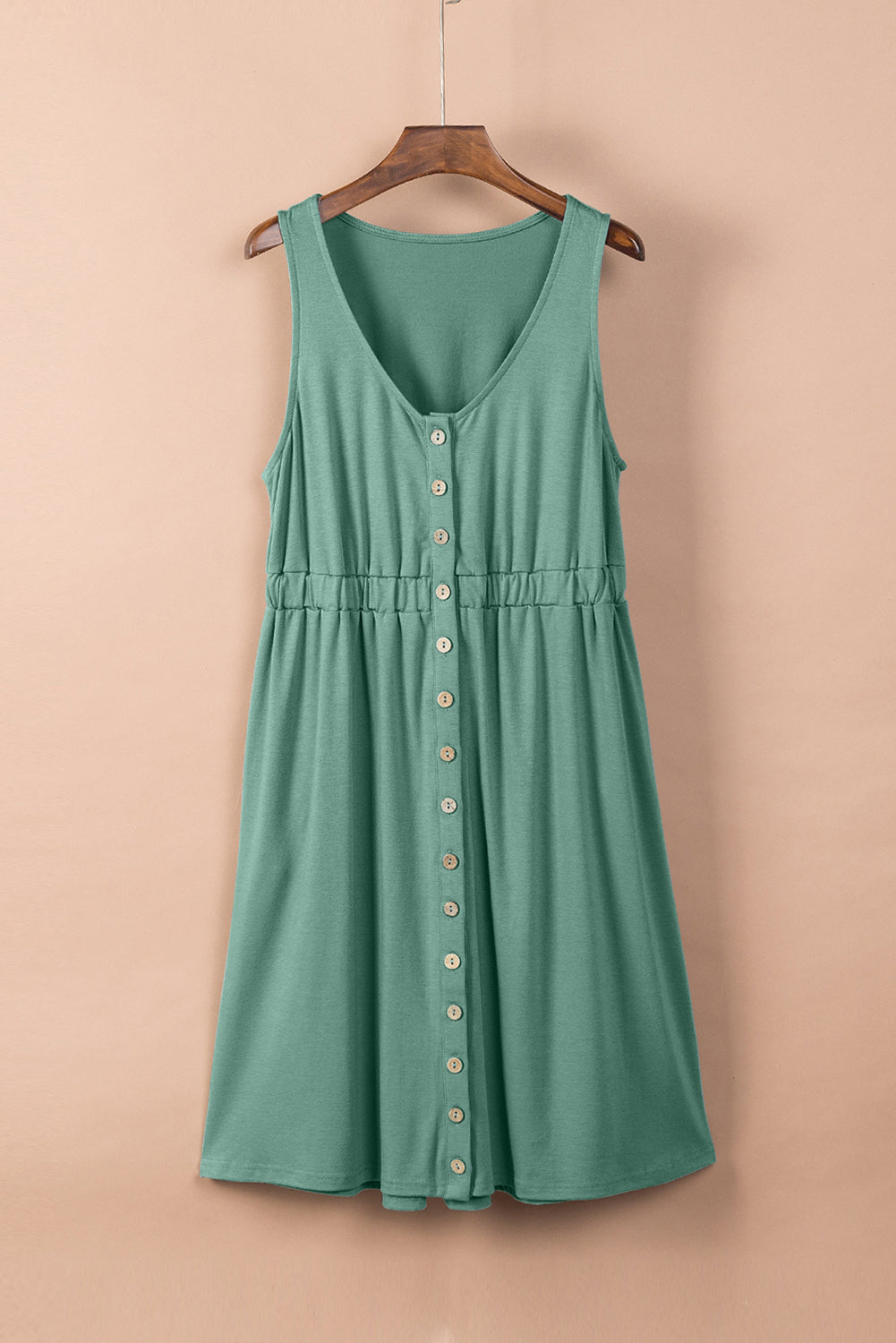 Sleeveless Button Down Dress - 12 colors
