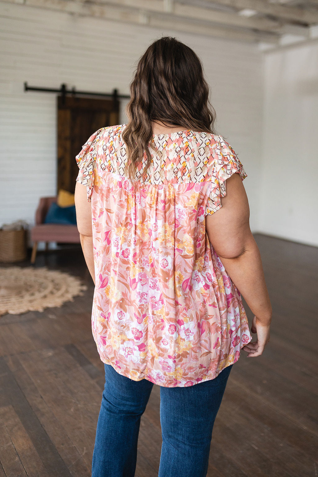 Not So Serious Floral Blouse in Pink